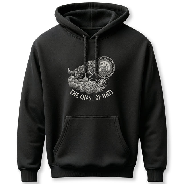 Chase of Hati Norse Mythology Hoodie | Mythical Beast Tattoo Graphic