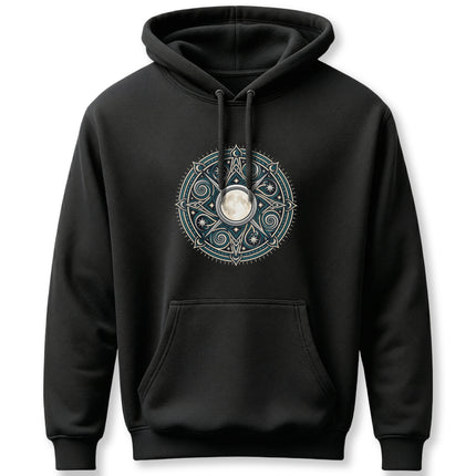 Arianrhods Wheel Celtic Mythology Hoodie - Moon Mandala Pullover