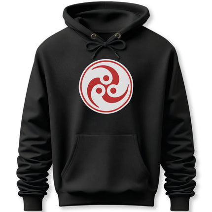 Tomoe Mitsudomoe Japanese Symbol Hoodie | Shinto Unisex Pullover Hoodie