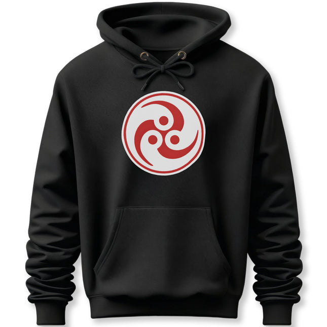 Tomoe Mitsudomoe Japanese Symbol Hoodie | Shinto Unisex Pullover Hoodie