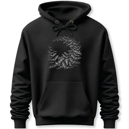 Bat Swarm Circle Hoodie | Gothic Animal Unisex Graphic Pullover Hoodie