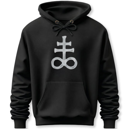 Leviathan Cross Hoodie | Brimstone Symbol Pagan Alchemy Atheist Pullover Hoodie