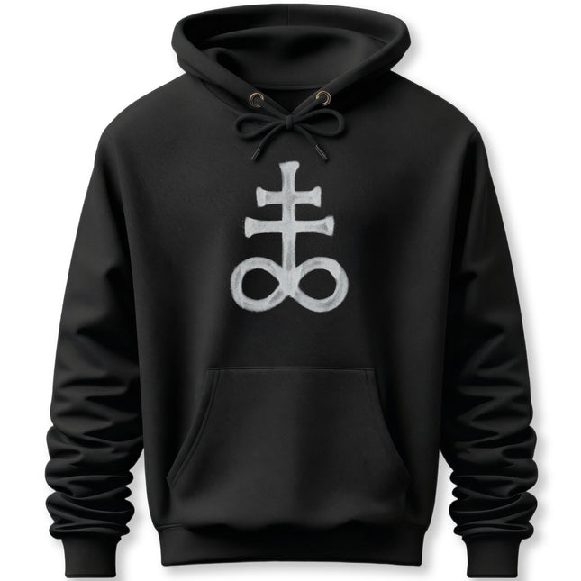 Leviathan Cross Hoodie | Brimstone Symbol Pagan Alchemy Atheist Pullover Hoodie
