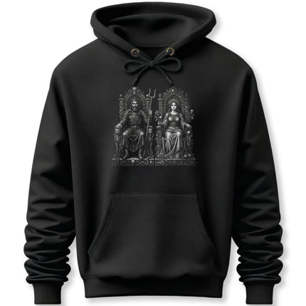 Hades & Persephone Underworld King Queen Throne Hoodie | Greek Mythology Hoodie
