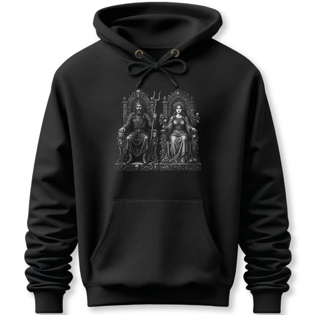 Hades & Persephone Underworld King Queen Throne Hoodie | Greek Mythology Hoodie