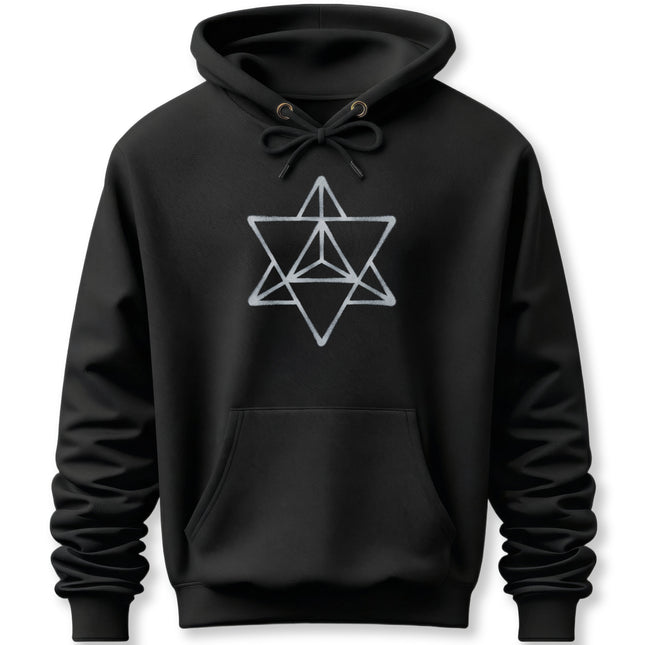 Merkaba Sacred Geometry Unisex Hoodie | Spiritual Star Graphic Pullover Hoodie