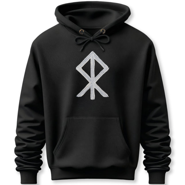 Courage Bind Rune Hoodie | Norse Viking Warrior Symbol Pullover Hoodie