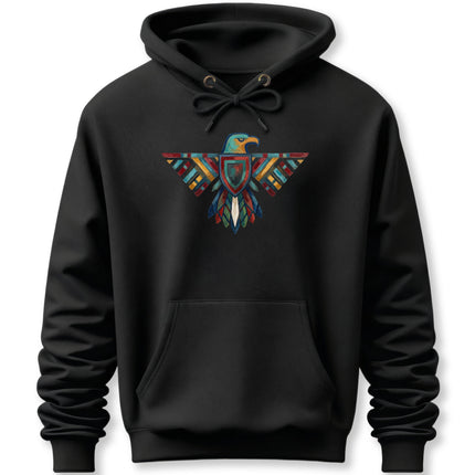 Colorful Thunderbird Hoodie | Native American Inspired Geometric Pullover Hoodie
