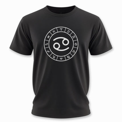 Cancer Sign Zodiac Wheel Astrology Symbol T-Shirt | V2