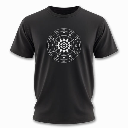 Zodiac Wheel Astrology T-Shirt | All Signs Unisex Graphic Tee | V2