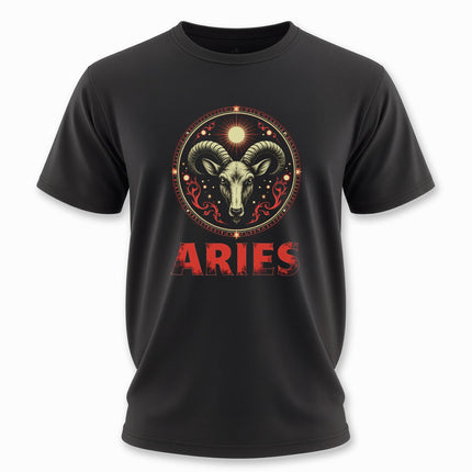Aries Zodiac Sign T-Shirt | Ram Horoscope Graphic and Text Tee | V2
