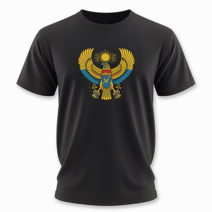 Ra Falcon T-Shirt | Ancient Egyptian Sun God Graphic Tee | V2