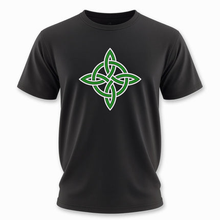 Celtic Witch's Knot Green T-Shirt | Pagan Witchcraft Knotwork Tee | V1