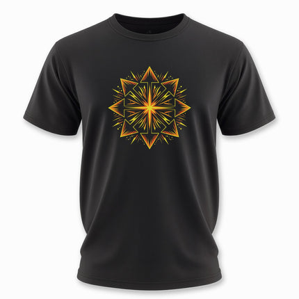 Chaos Star T-Shirt | Fiery Esoteric Arrow Symbol Tee | V2