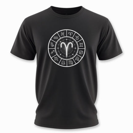 Aries Zodiac Wheel T-Shirt | Astrology Sign Tee | V20