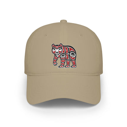 Haida Formline Bear DTF Print Baseball Cap | Pacific Northwest Art Hat