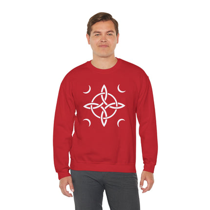 Witch's Knot Moon Goddess Sweatshirt | Pagan Witchcraft Unisex Graphic Pullover | V6