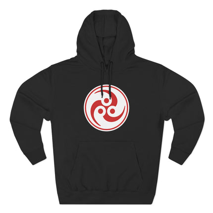 Tomoe Mitsudomoe Japanese Symbol Hoodie | Shinto Unisex Pullover Hoodie