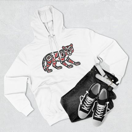 Cougar Spirit Indigenous Art Hoodie | Formline Design PNW Native Pullover Hoodie