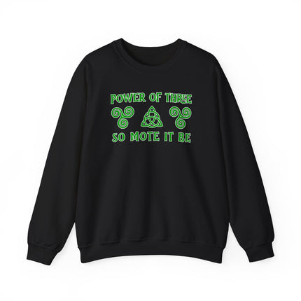 Mystic Celtic knotwork pullover featuring Triquetra and Triskelion symbols.