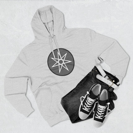 Sacred Geometry Heptagram Hoodie | 7-Pointed Star Graphic Pullover V2