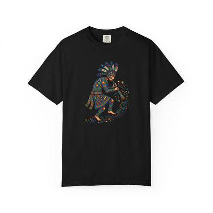Southwestern Flute Player T-Shirt - Colorful Art Graphic Tee