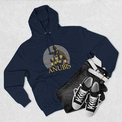 Anubis Graphic and Text Hoodie | Ancient Egyptian God Unisex Pullover V2