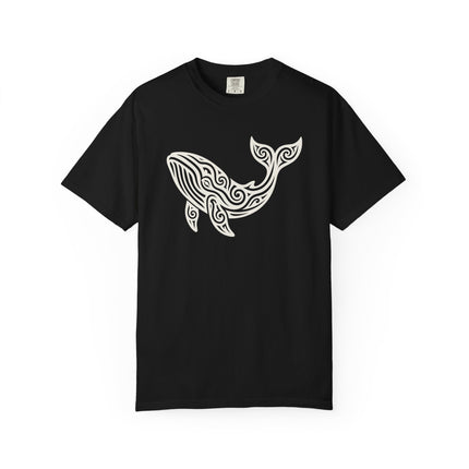 Intricate Tribal Whale T-Shirt | Ocean Animal Graphic Tee | Comfort Colors