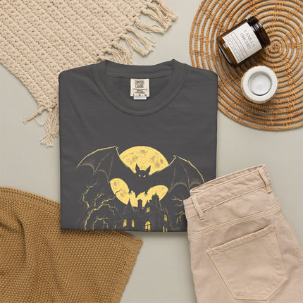 The Bat T-Shirt | Moonlit Mansion and Vintage Horror Poster Art