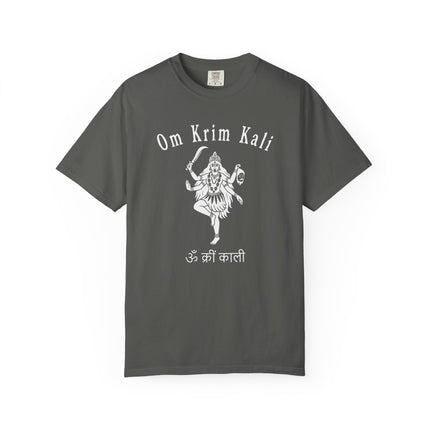 Om Krim Kali Graphic T-Shirt - Hindu Goddess Kali Sanskrit Tee