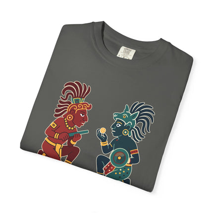 Hunahpu & Xbalanque Mayan Mythology T-Shirt | Popol Vuh Graphic Unisex Tee | V1