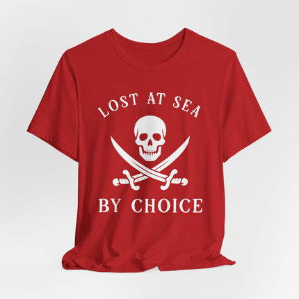 Lost At Sea By Choice Pirate Skull & Swords Graphic T-Shirt | V1