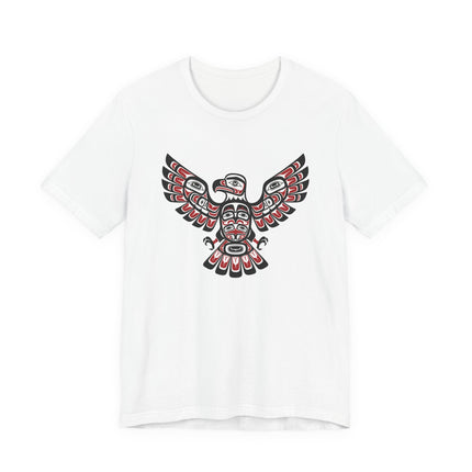 Haida Eagle Formline Art graphic on a white t-shirt.