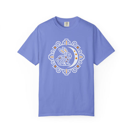 Mayan Rabbit Moon T-Shirt | Green Celestial Animal Graphic Tee