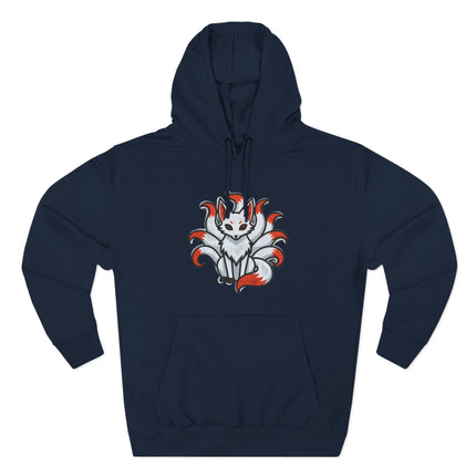 Nine Tailed Fox Kitsune Hoodie | Japanese Mythology Spirit Fox Pullover Hoodie