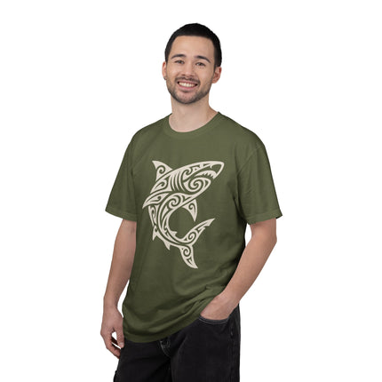 Tribal Shark T-Shirt | Polynesian Tattoo Style Graphic Tee | Comfort Colors