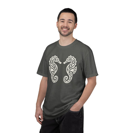 Tribal Seahorses T-Shirt | Ornate Marine Life Design Unisex Unisex Tee