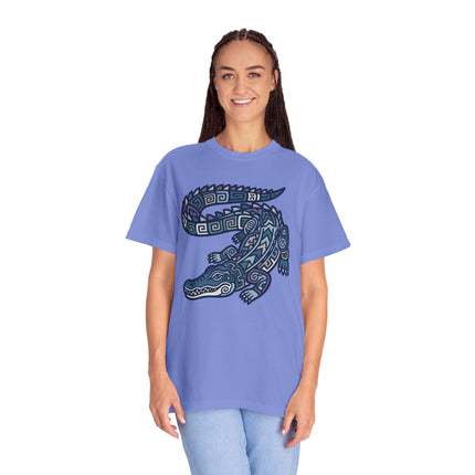 Mayan Crocodile T-Shirt | Tribal Indigenous Animal Graphic Tee