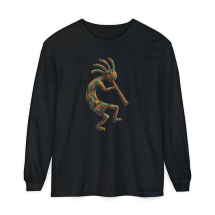 Kokopelli Flute Player Long Sleeve T-Shirt | Southwest Graphic
