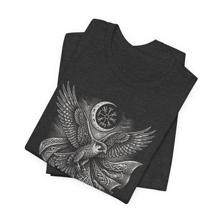 Norse Mythology Freya's Falcon Cloak Tee - Freya Goddess Design