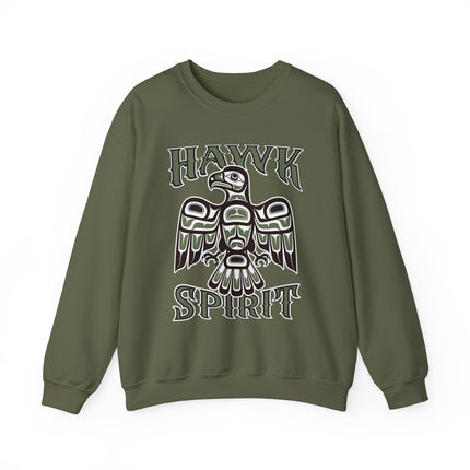 Hawk Spirit Native American Art Sweatshirt | Indigenous Eagle Pullover Sweatshirt
