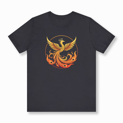 Phoenix Rising From Flames Graphic T-Shirt | Fiery Unisex Graphic Tee V2