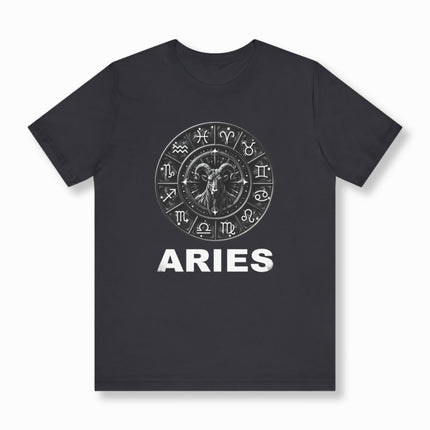 Aries Zodiac Sign T-Shirt | Horoscope Wheel Tee | V16