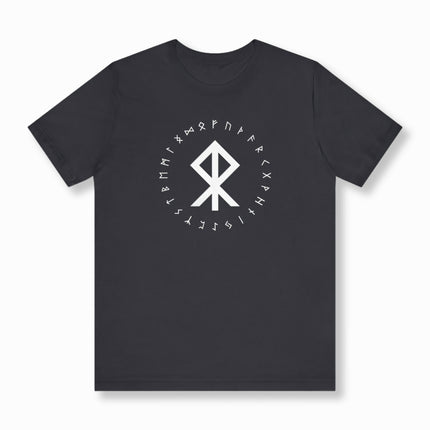 Norse Courage Bind Rune Viking T-Shirt | Runic Circle Unisex Tee | V1