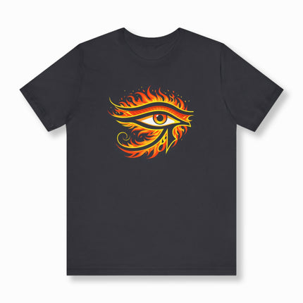 Eye of Ra Fire T-Shirt | Ancient Egyptian God Symbolic Tee | V2