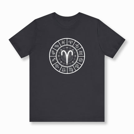Aries Zodiac Wheel T-Shirt | Astrology Sign Tee | V20