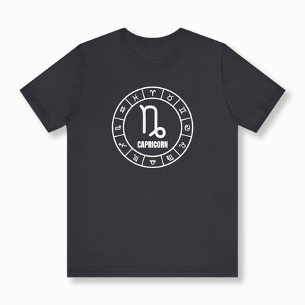 Capricorn Zodiac Sign T-Shirt | Astrology Symbol Unisex Tee | V1