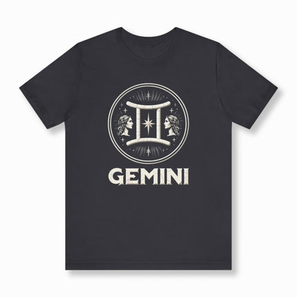Gemini Zodiac Sign T-Shirt | Astrology Graphic and Text Unisex Tee | V10