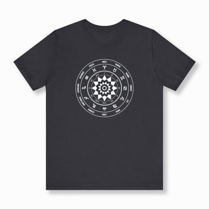 Zodiac Wheel Astrology T-Shirt | All Signs Unisex Graphic Tee | V2