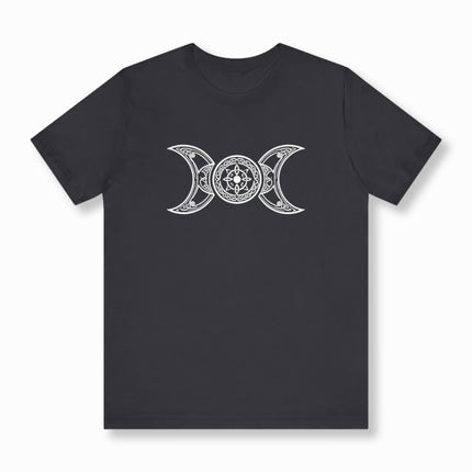 Celtic Triple Moon Goddess T-Shirt | Pagan Witchcraft Tee | V2